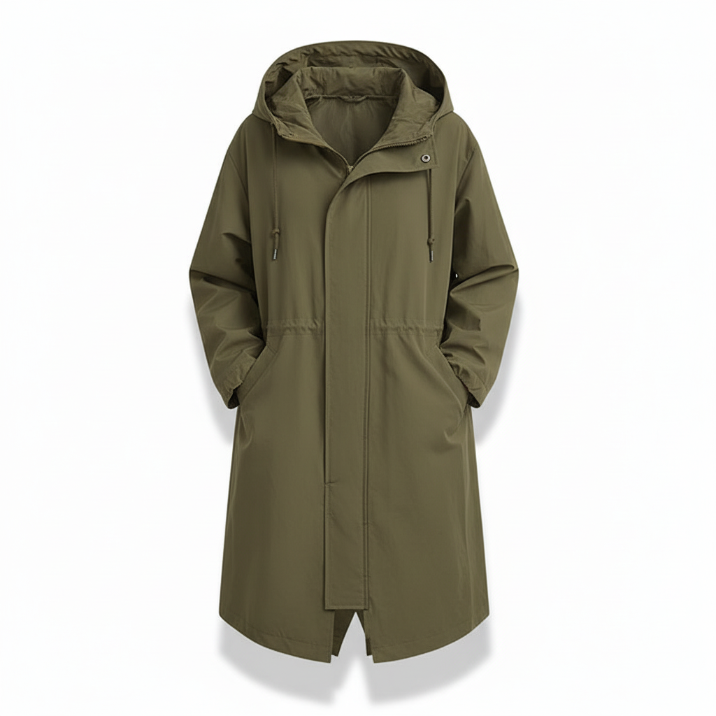 Mercia oversized lightweight hooded raincoat – image 9