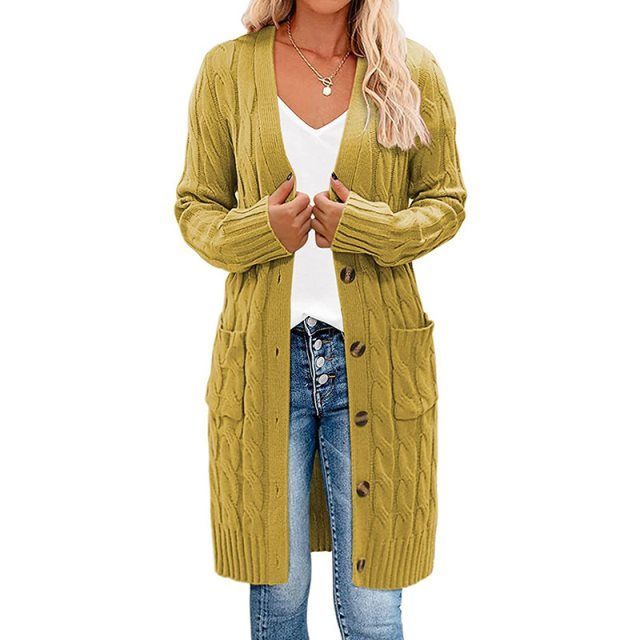 Flora long cable knit cardigan – image 3