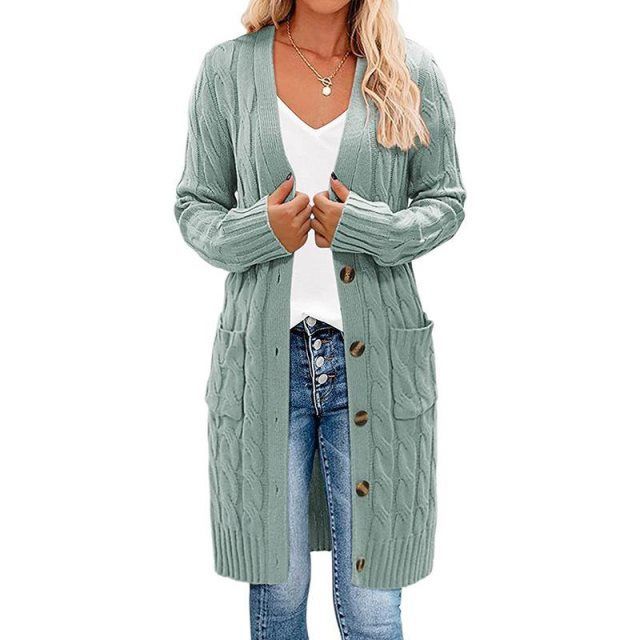 Flora long cable knit cardigan – image 5