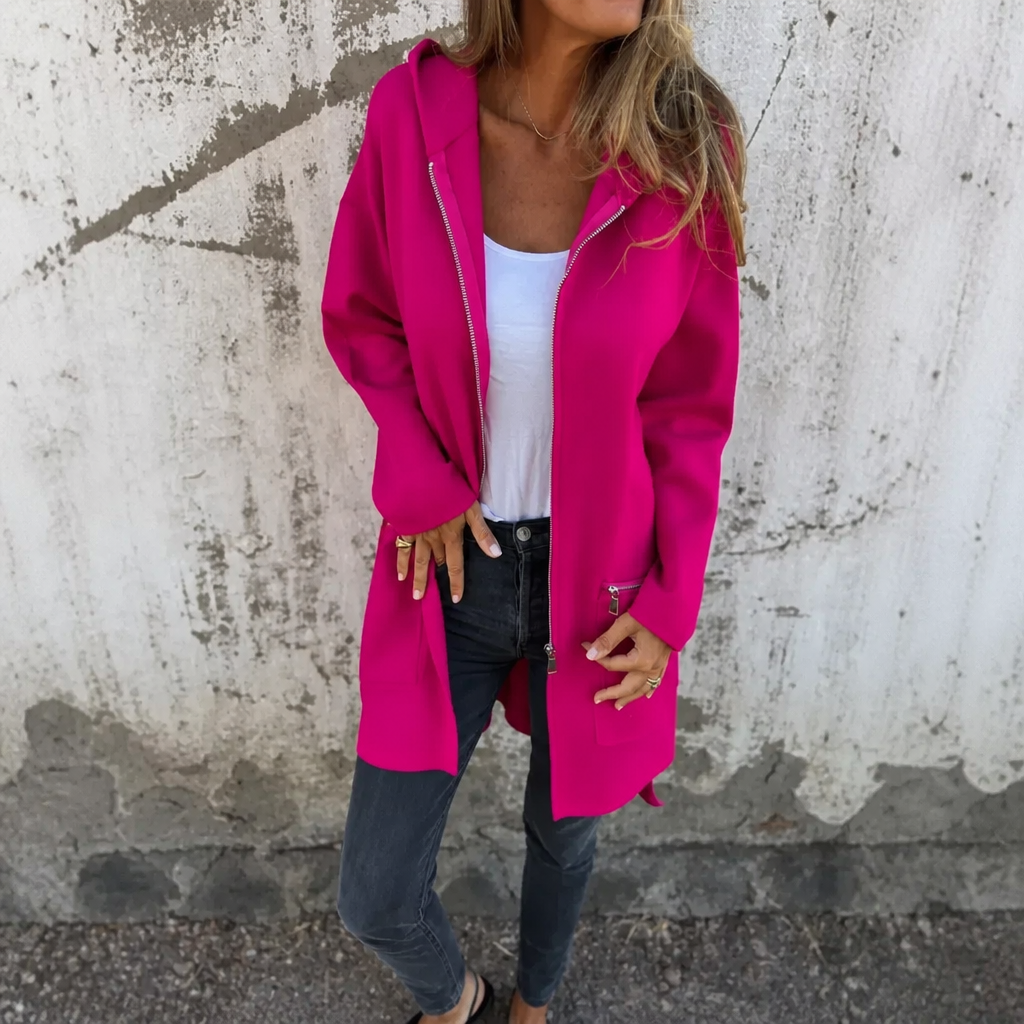 Imelda longline hooded zip up cardigan – image 2