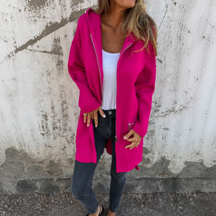 Imelda longline hooded zip up cardigan – image 2