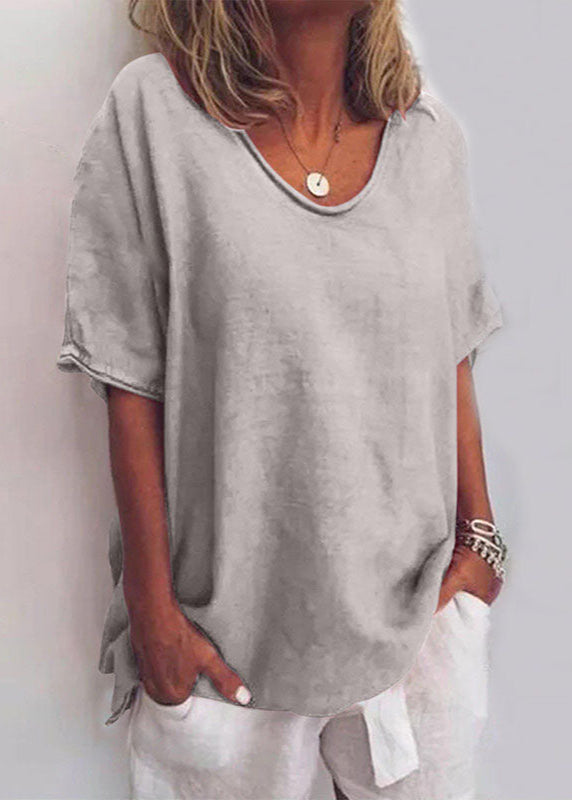 Blythe round neck relaxed blouse – image 3