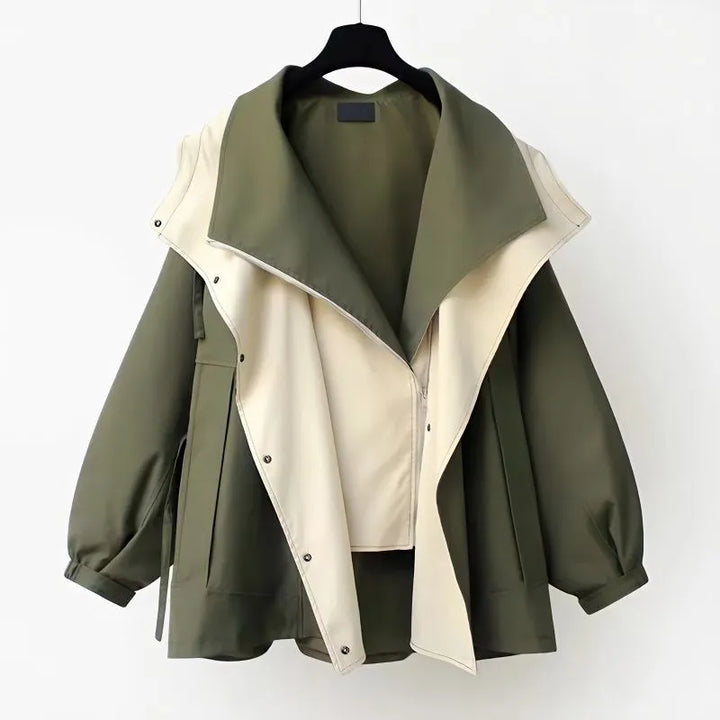 Lowenna oversized hooded trench coat