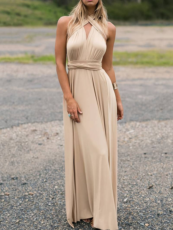 Emma backless halter neck maxi dress – image 12