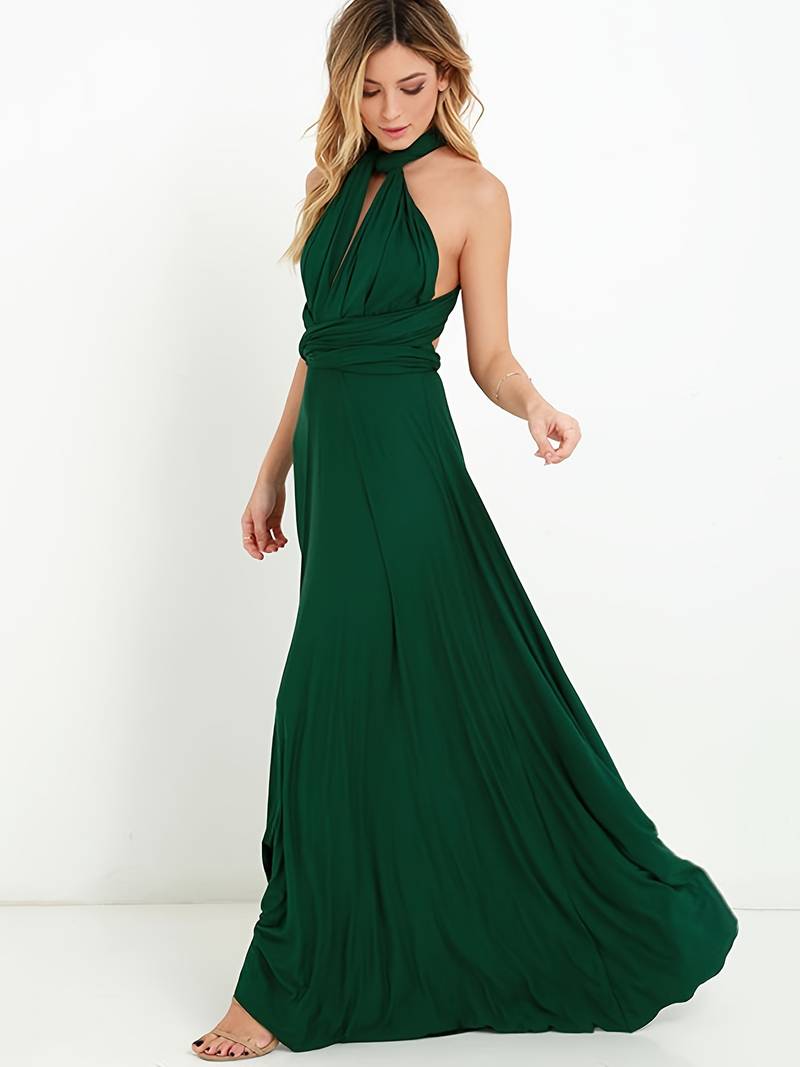 Emma backless halter neck maxi dress – image 8