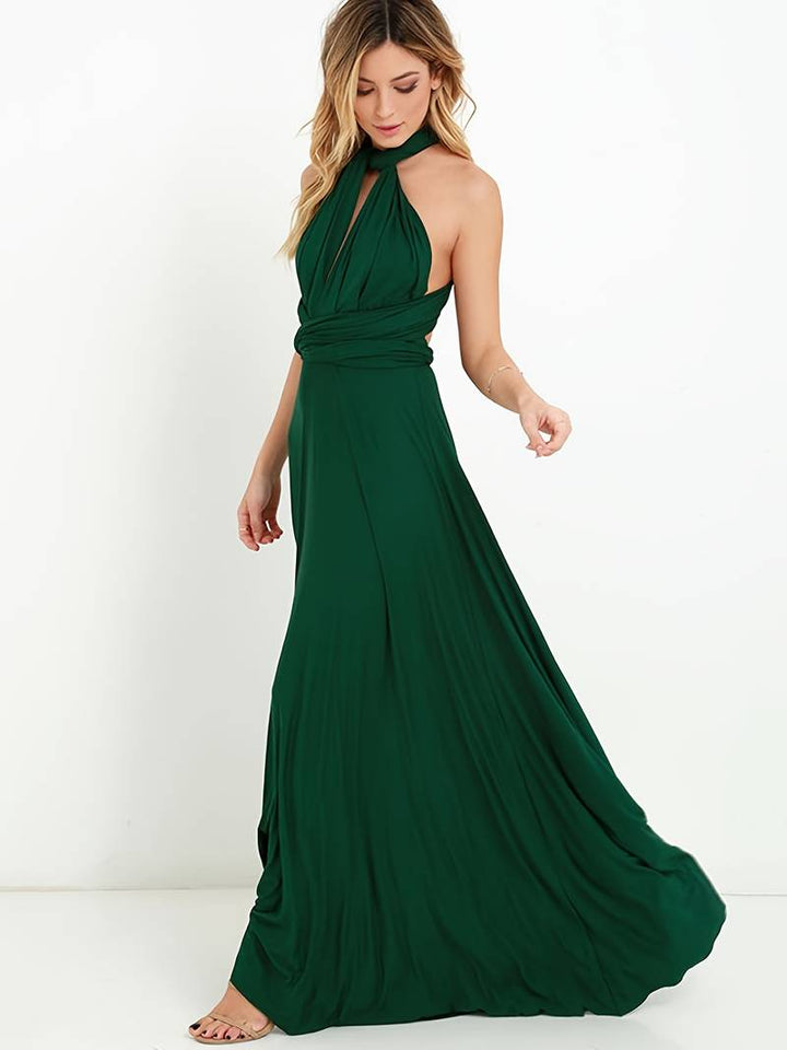 Emma backless halter neck maxi dress – image 8