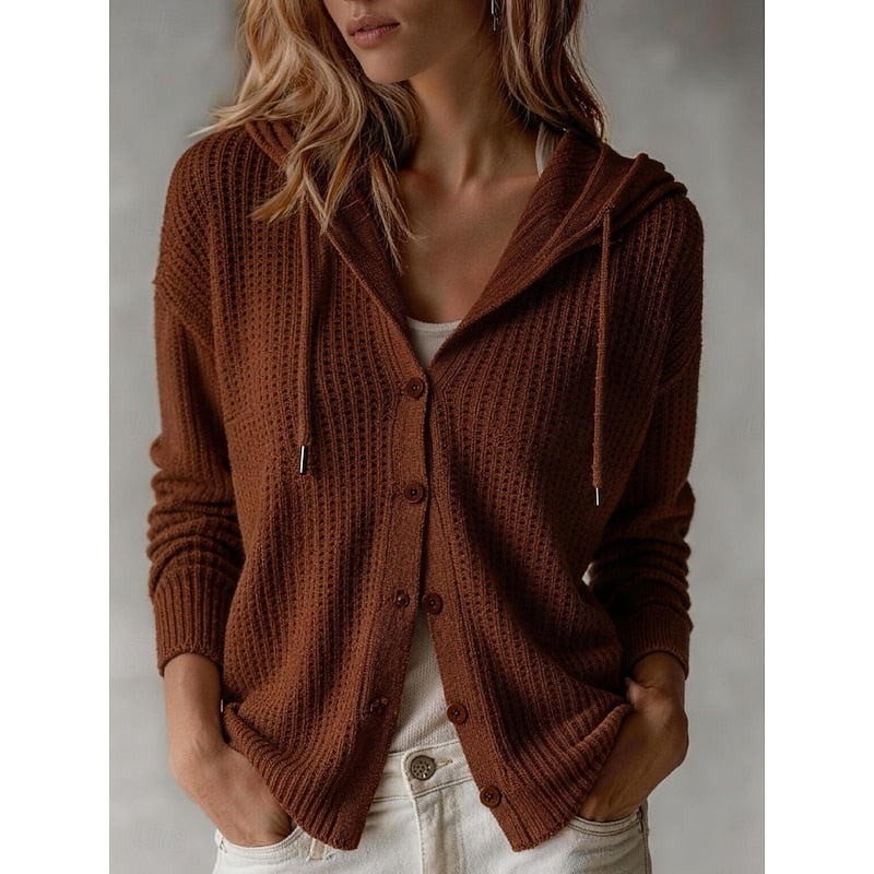 Euphemia hooded button knit cardigan – image 6