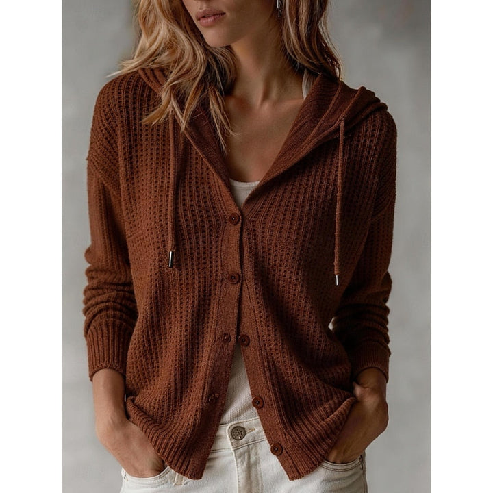 Euphemia hooded button knit cardigan – image 6