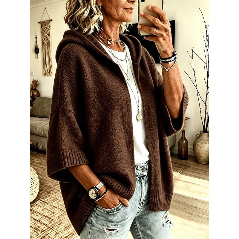 Jessamine hooded open front cardigan