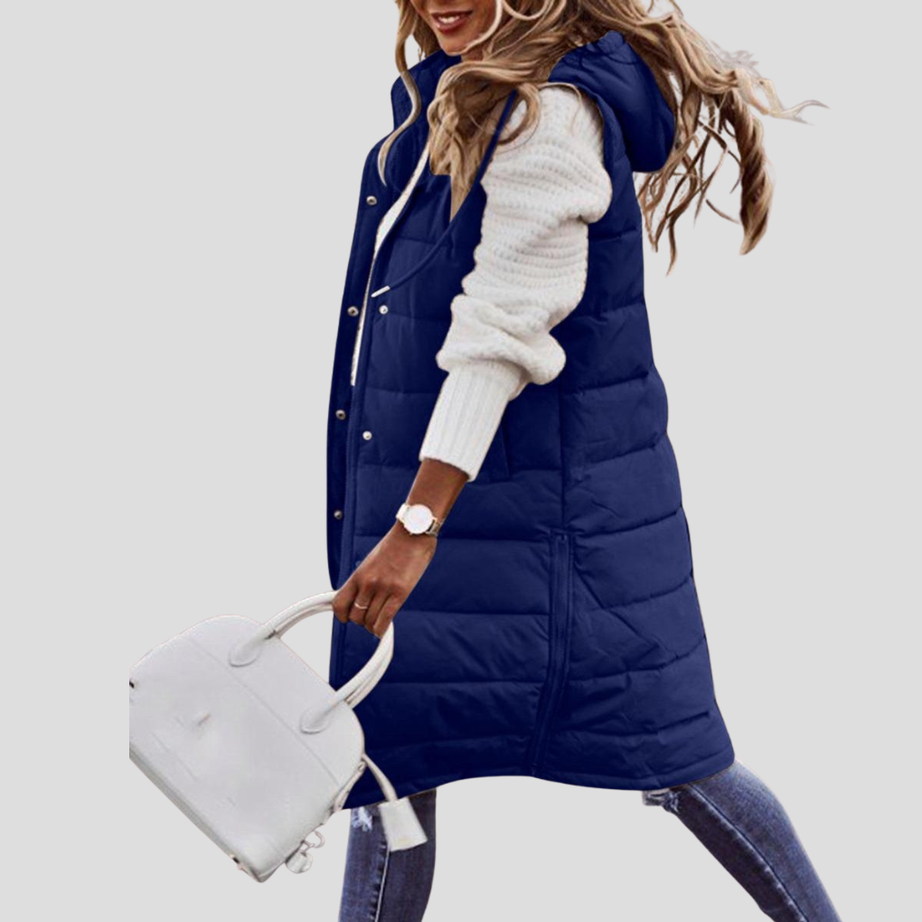 Georgie insulated hooded long gilet – image 2