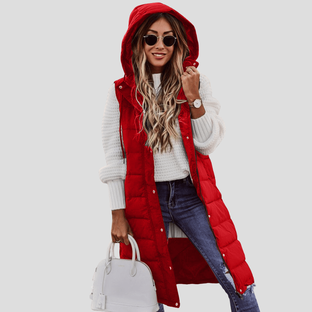 Georgie insulated hooded long gilet – image 5