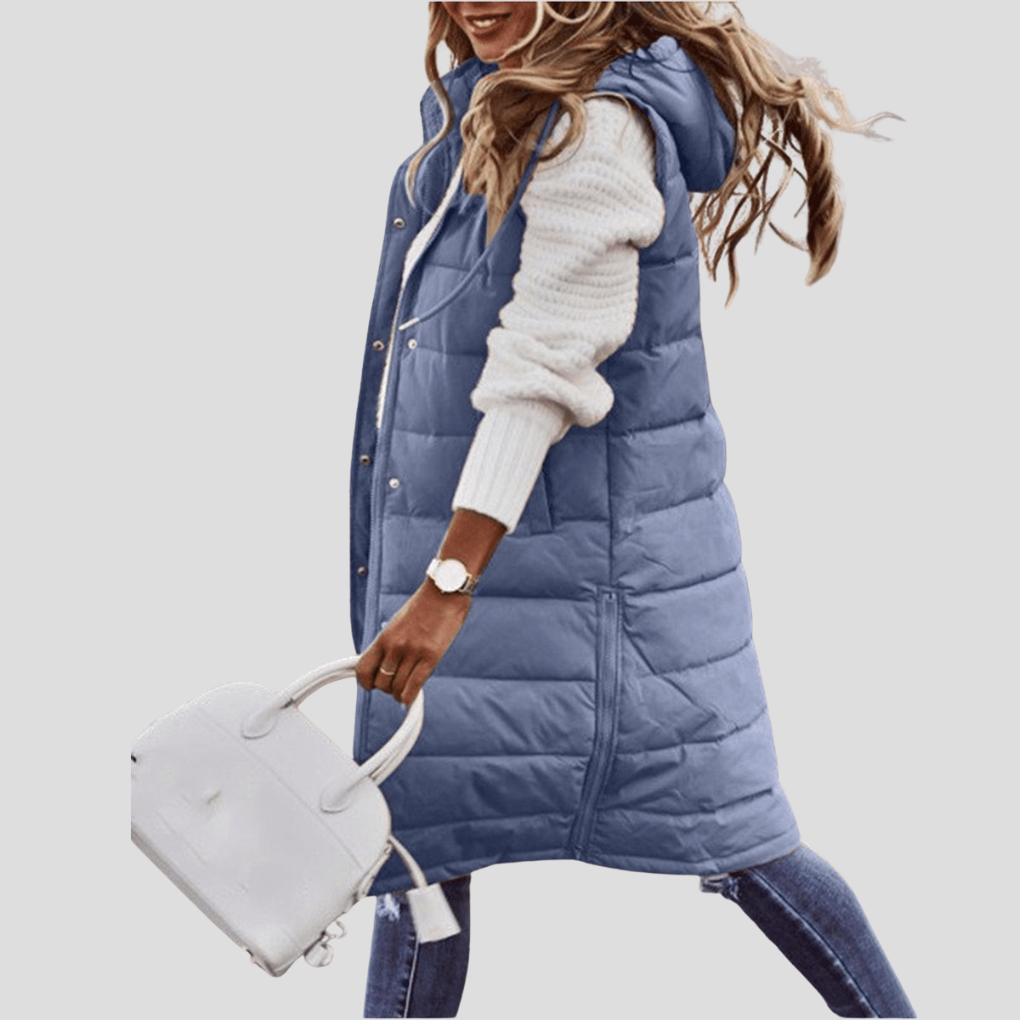 Georgie insulated hooded long gilet