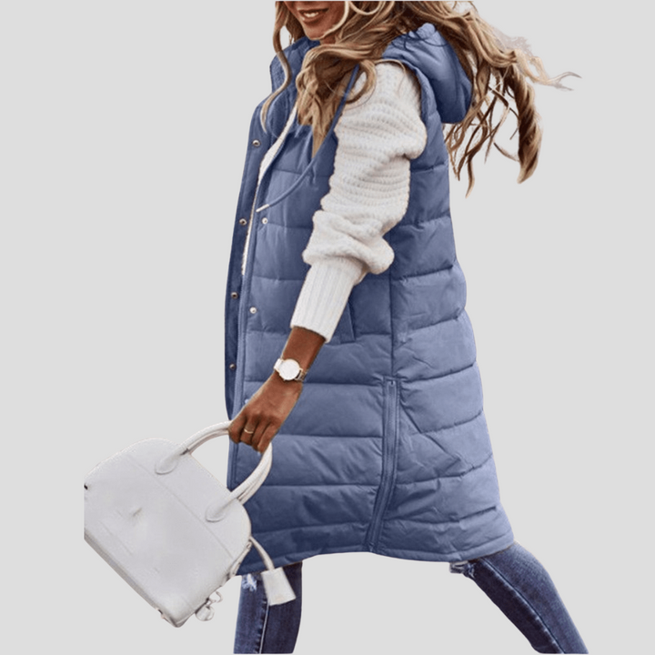 Georgie insulated hooded long gilet