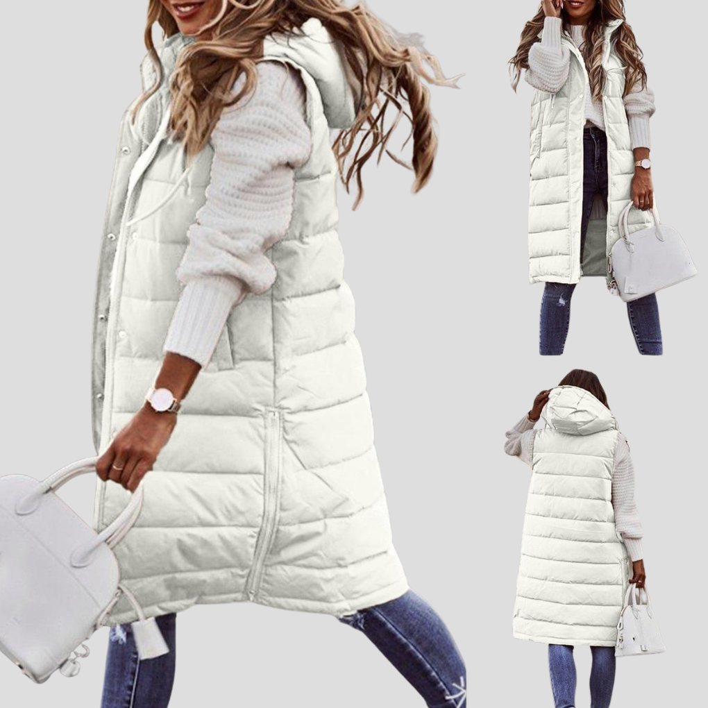Georgie insulated hooded long gilet – image 6