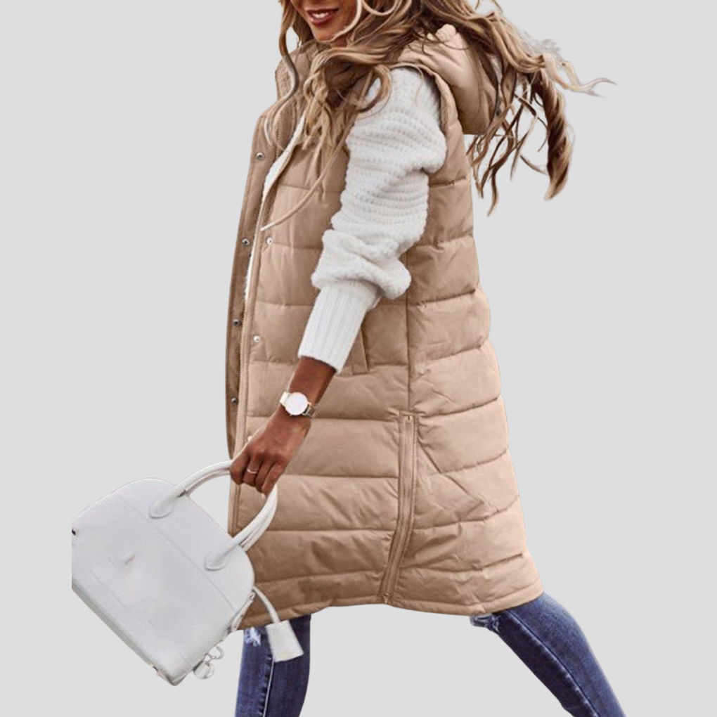 Georgie insulated hooded long gilet – image 4