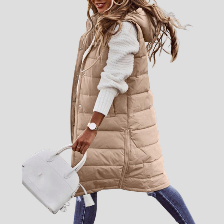 Georgie insulated hooded long gilet – image 4