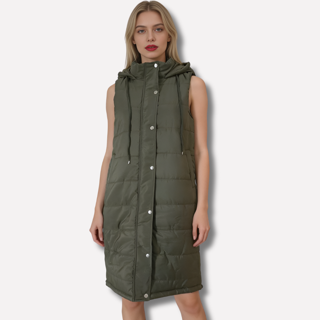 Georgie insulated hooded long gilet – image 3