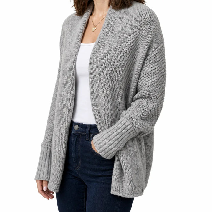 Noelle long draped cardigan sweater – image 2