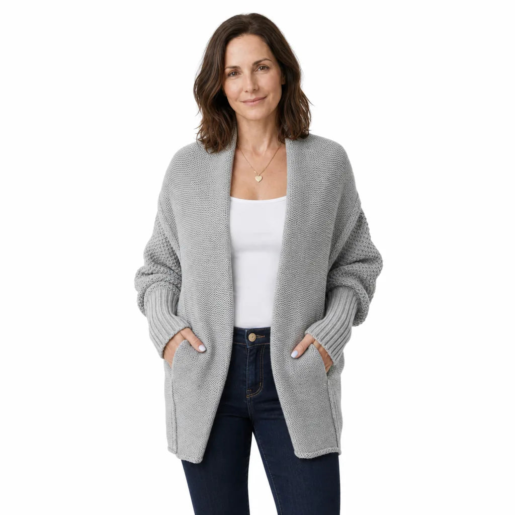 Noelle long draped cardigan sweater – image 3