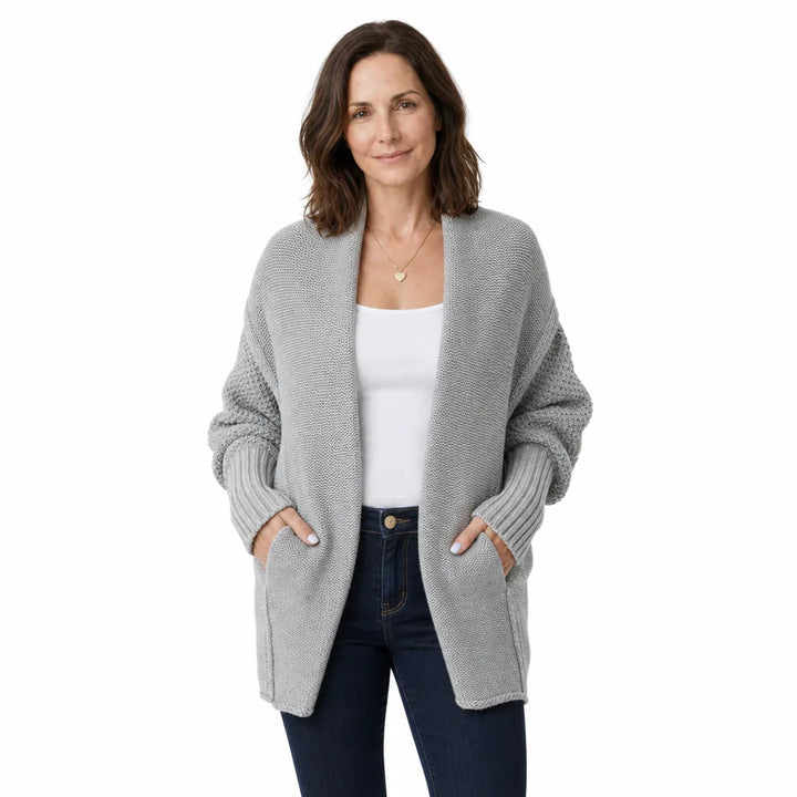 Noelle long draped cardigan sweater – image 3