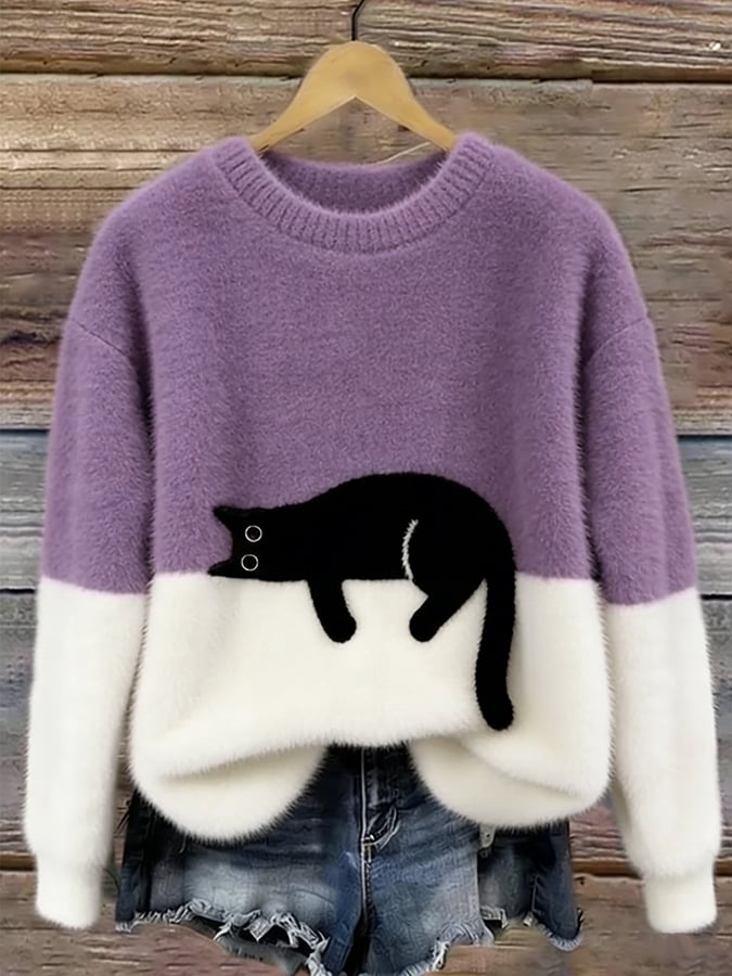 Nell oversized crew neck jumper – image 10