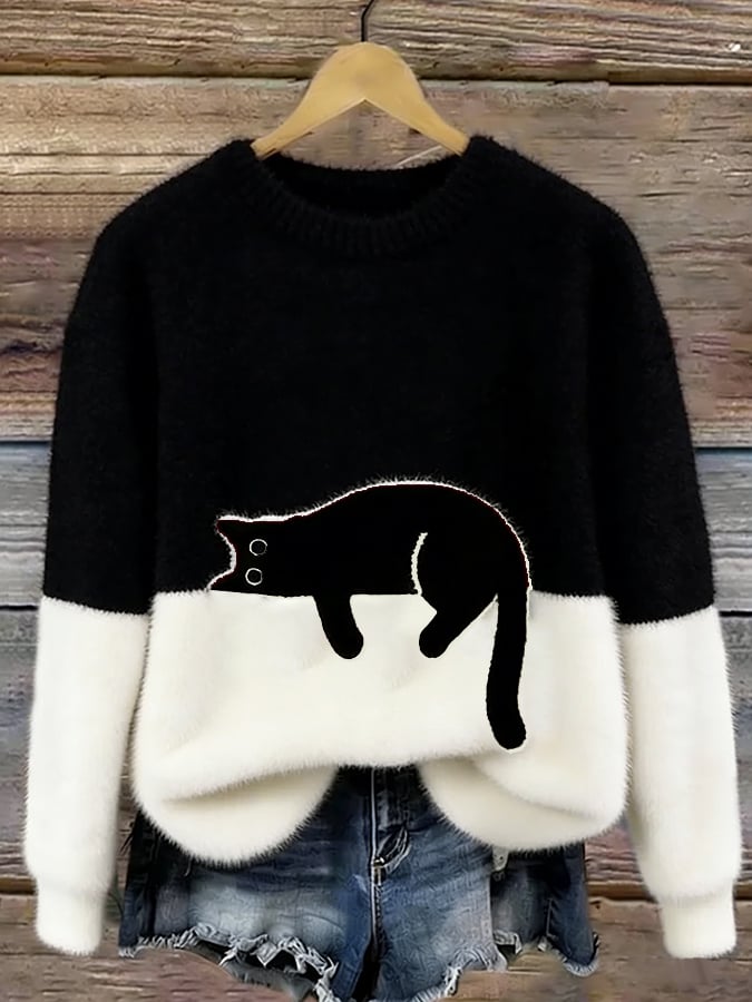 Nell oversized crew neck jumper – image 3