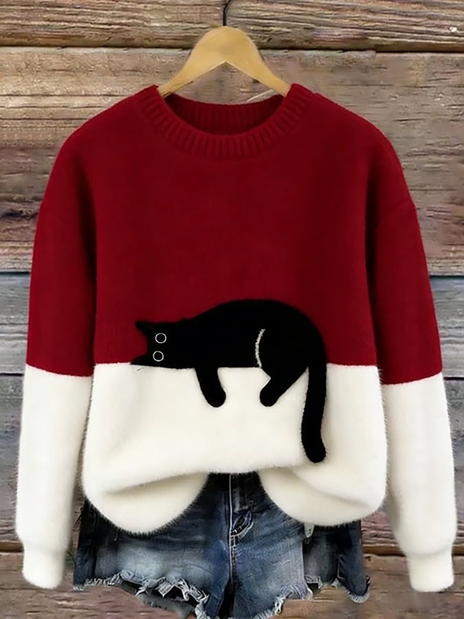 Nell oversized crew neck jumper – image 4