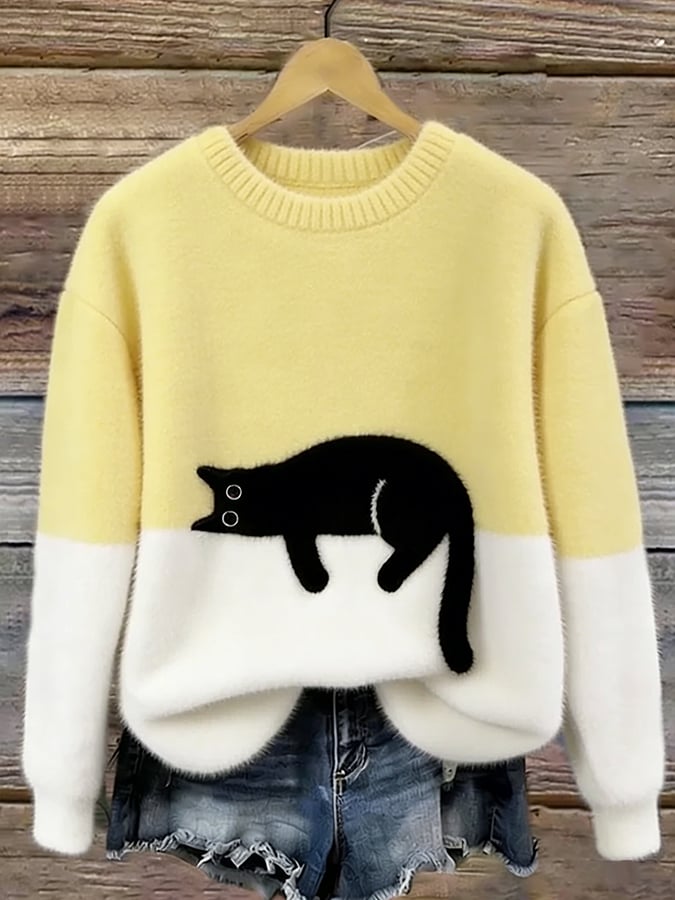 Nell oversized crew neck jumper – image 5