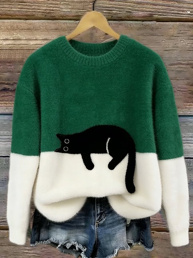 Nell oversized crew neck jumper – image 6