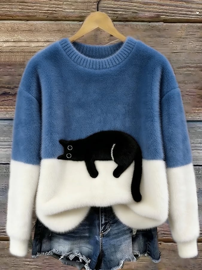 Nell oversized crew neck jumper – image 7