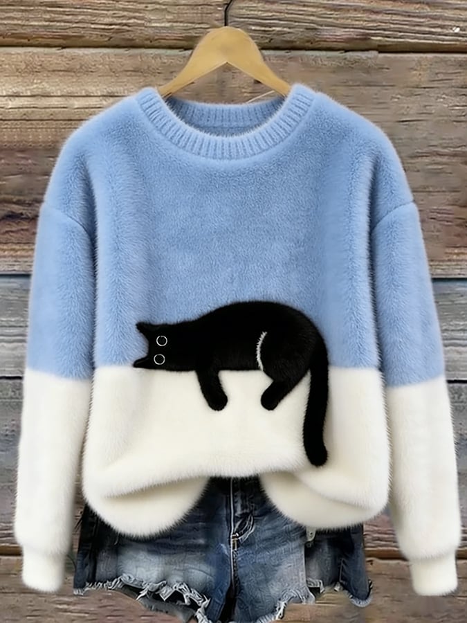 Nell oversized crew neck jumper – image 8
