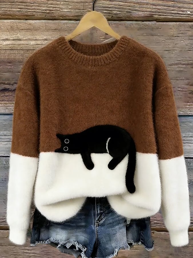 Nell oversized crew neck jumper – image 9