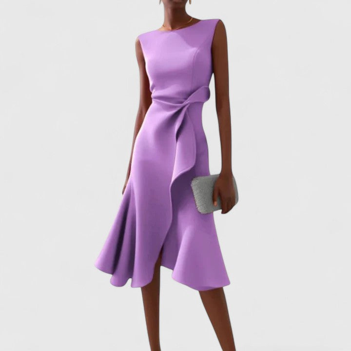 Drusilla asymmetric draped midi dress – image 6