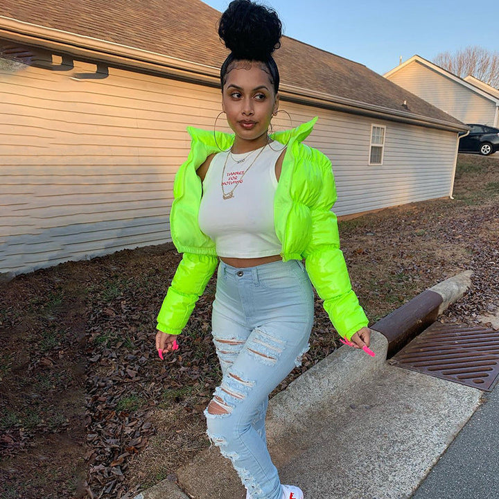 Dinah quilted puffer bomber jacket