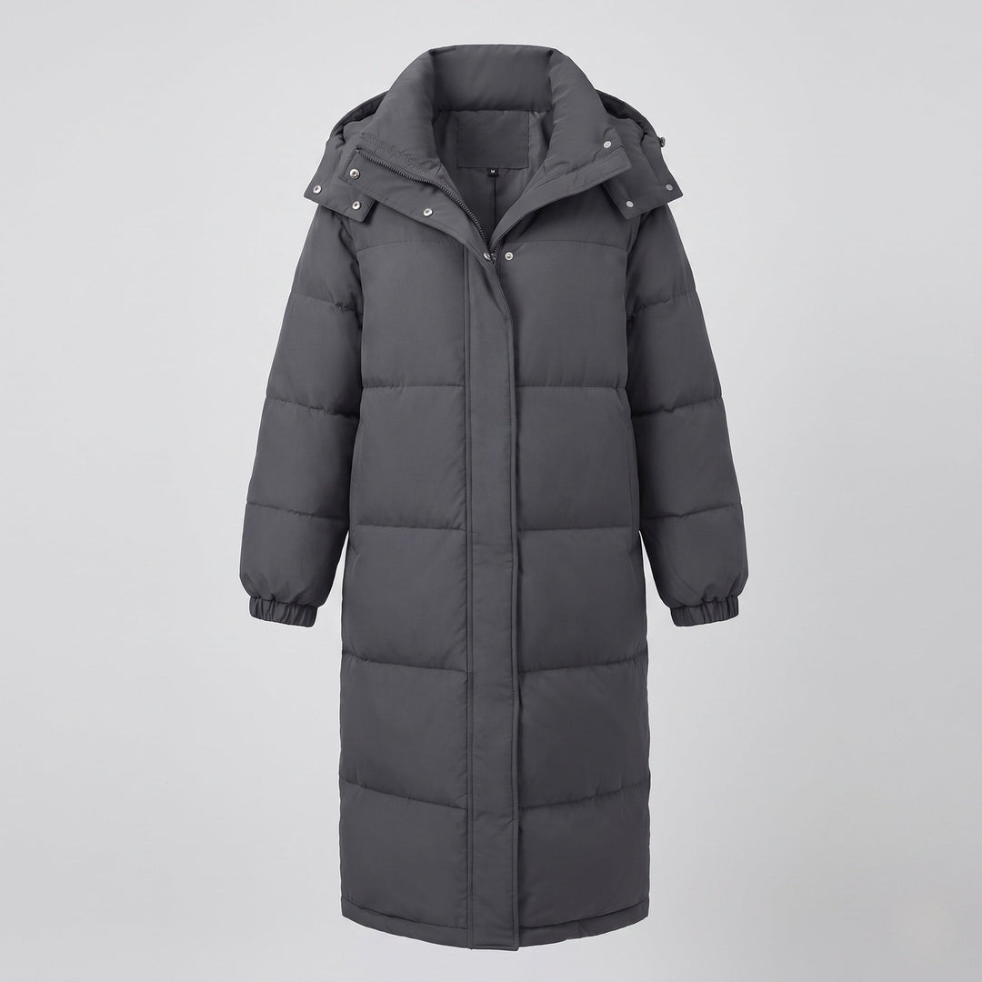 Rhoswen extra long hooded puffer coat – image 5