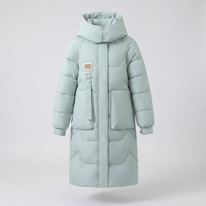 Gwenna long winter coat with oversized hood – image 6