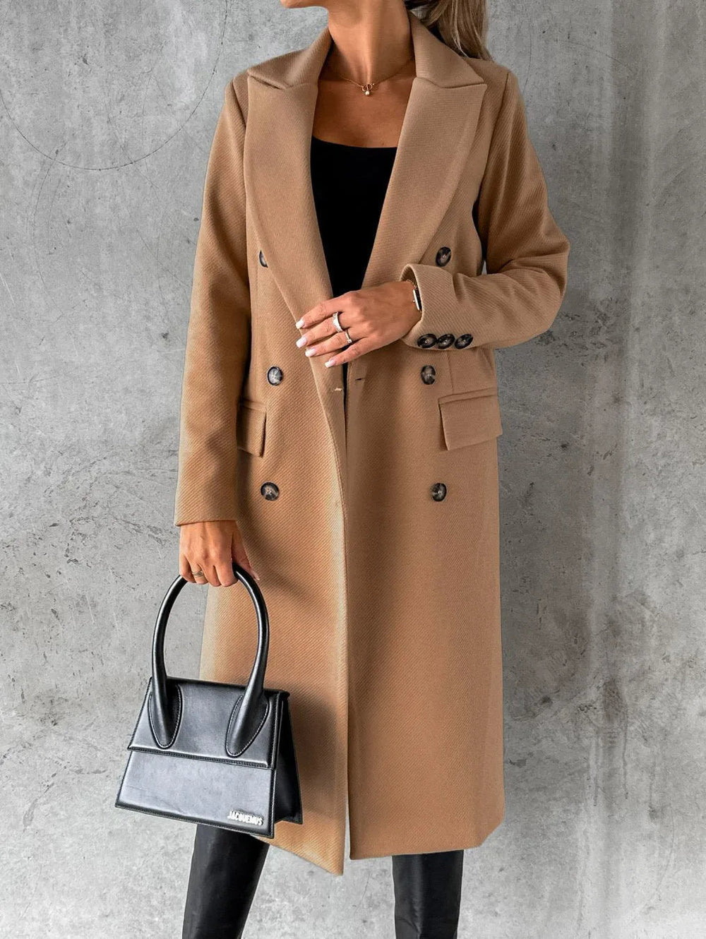Sibilla double breasted longline coat – image 2