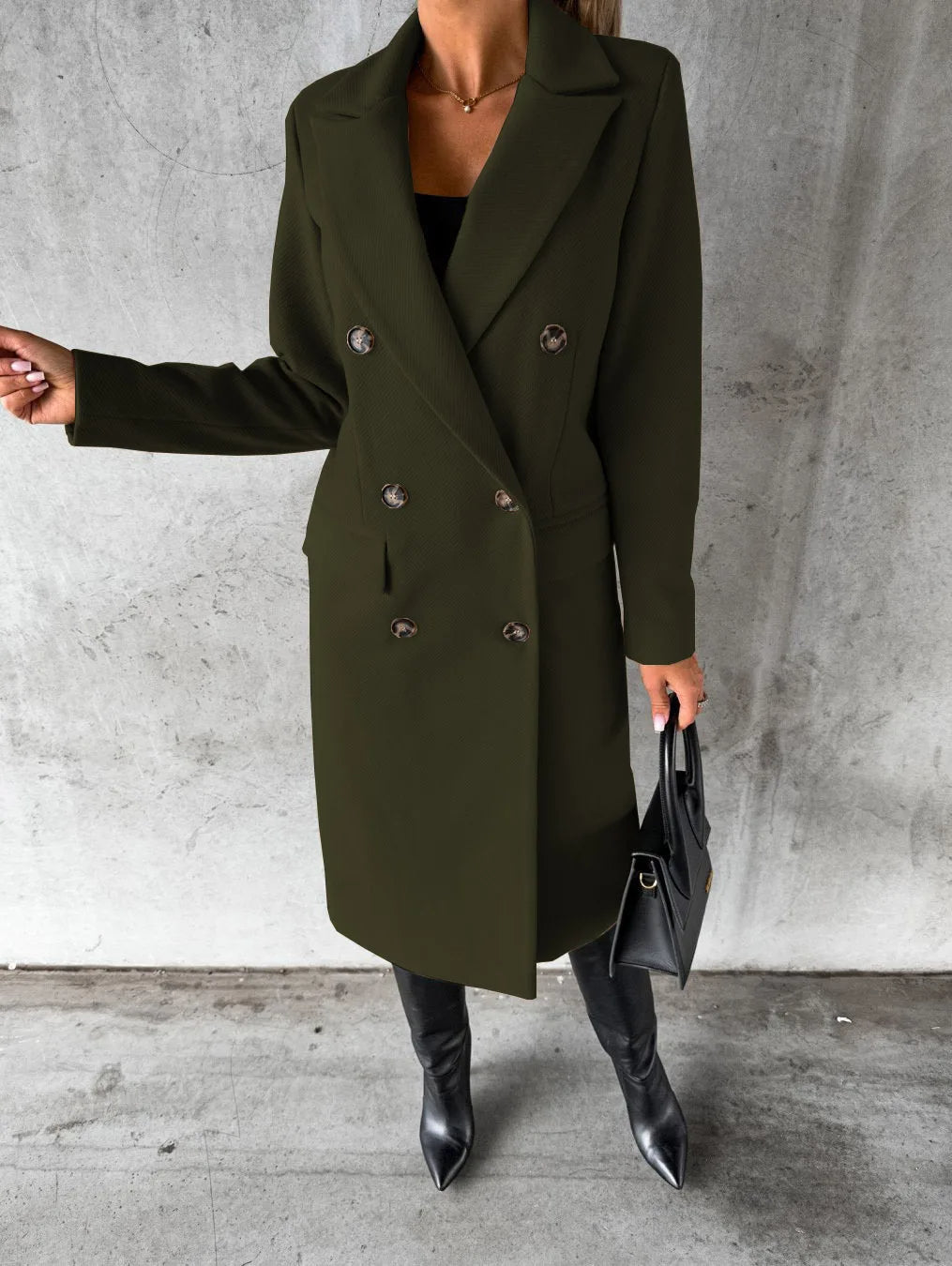 Sibilla double breasted longline coat – image 3