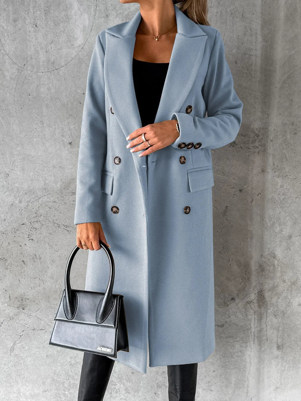 Sibilla double breasted longline coat – image 4