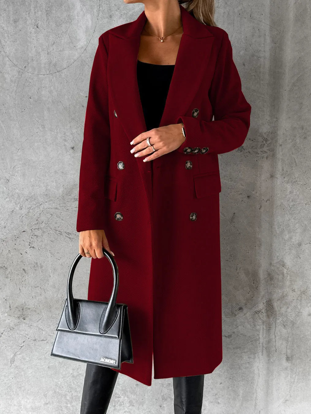 Sibilla double breasted longline coat – image 5