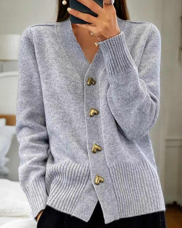 Rosalind heart button cardigan – image 2