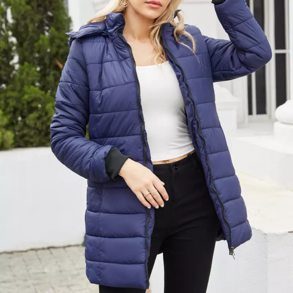 Merryn quilted coat with detachable hood – image 2