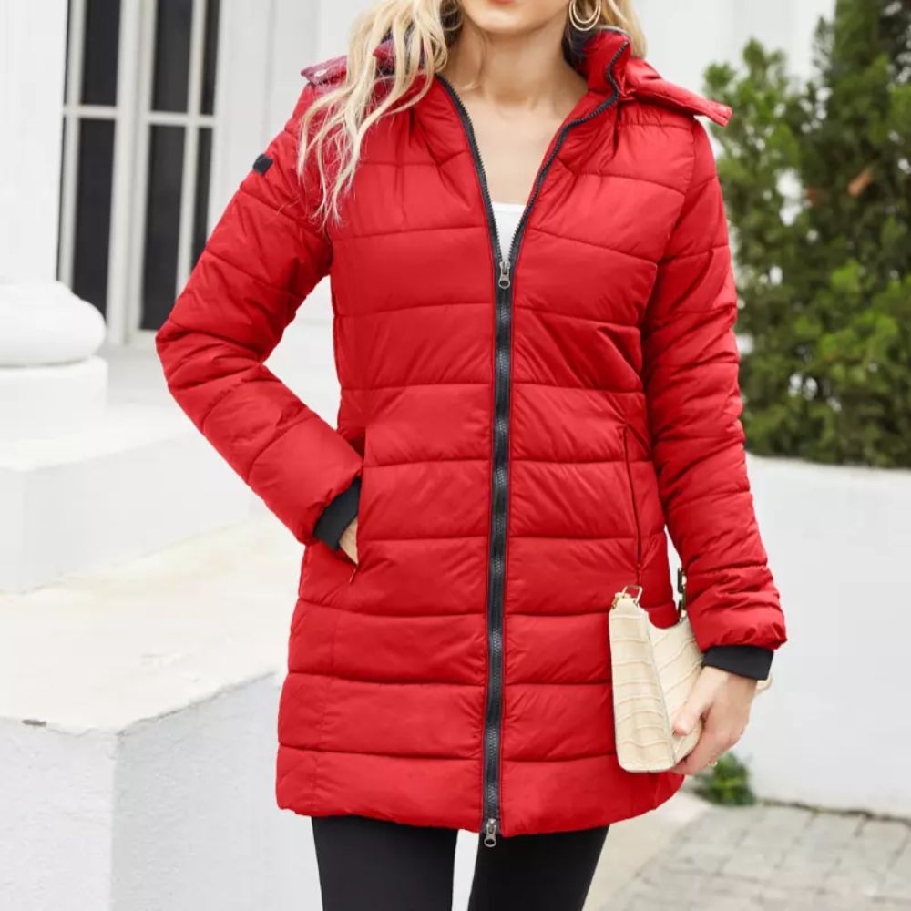 Merryn quilted coat with detachable hood