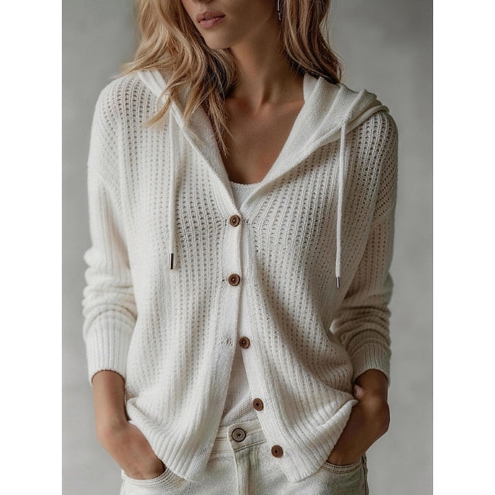 Euphemia hooded button knit cardigan – image 3