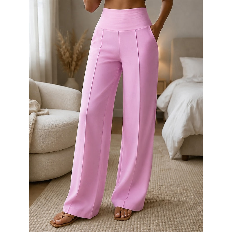Amabel flowing high waisted wide leg trousers – image 3