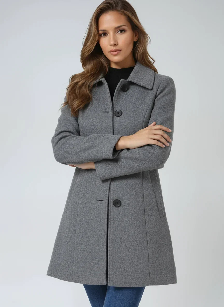Yvette fit and flare trench coat