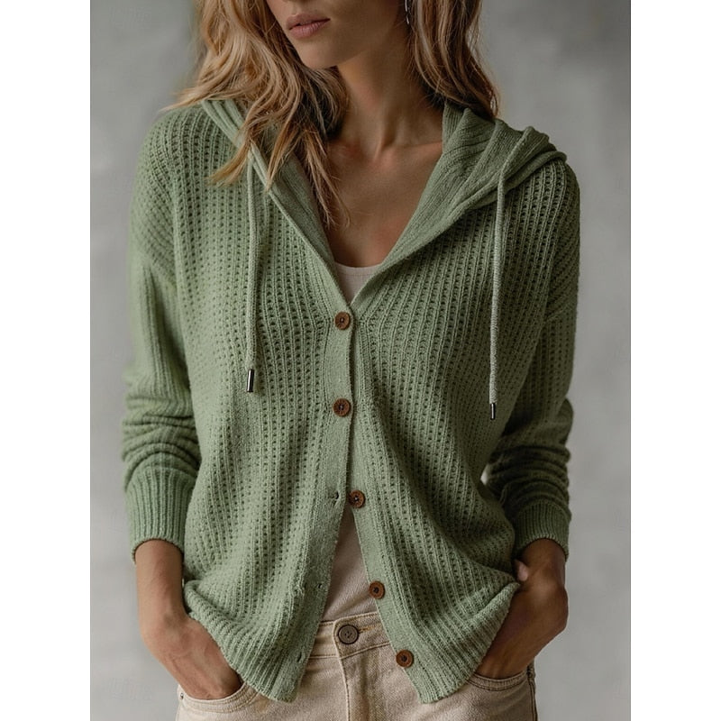Euphemia hooded button knit cardigan – image 2