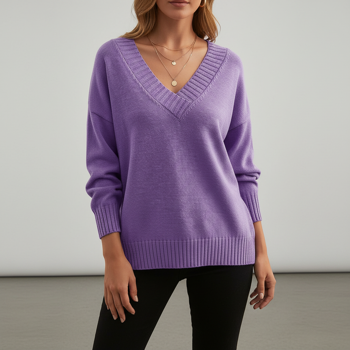 Tilly fine knit V neck jumper – image 10