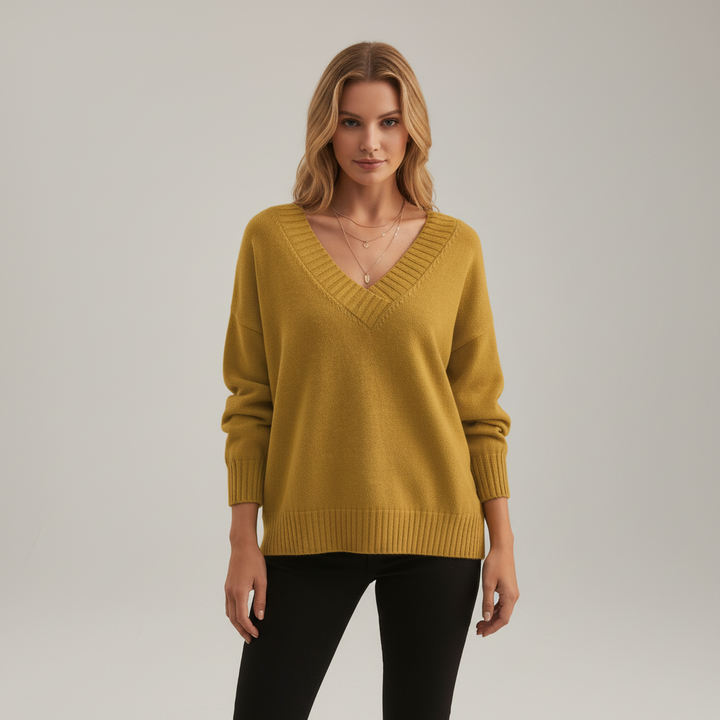 Tilly fine knit V neck jumper – image 6