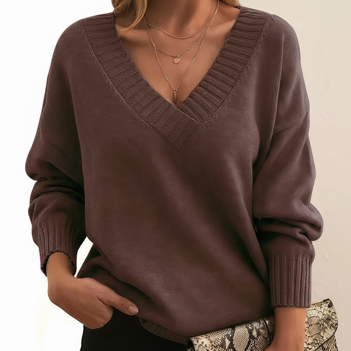 Tilly fine knit V neck jumper – image 9
